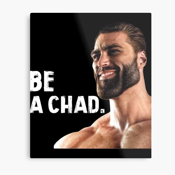 giga chad meme' Poster, picture, metal print, paint by Lowpoly