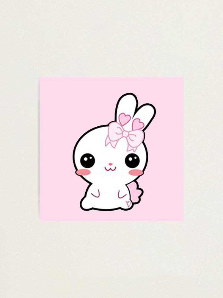 Impression Photo Lapin Kawaii Par Belindafrs Redbubble