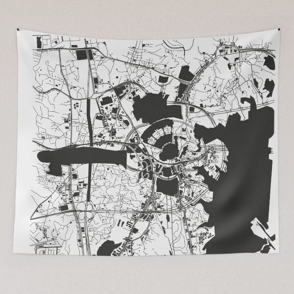 Item preview, Mecca muslims Islam mohamed prophet Map Art Black white Saudi Arabia designed and sold by EpicMaps.
