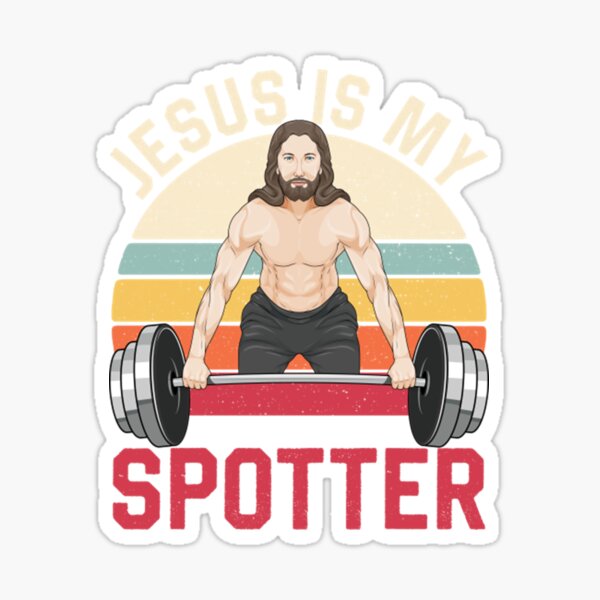 Gym Banner Jesus is My Spotter with Barbell and Lifting Belt Best Fitness  Gifts – Style My Pride