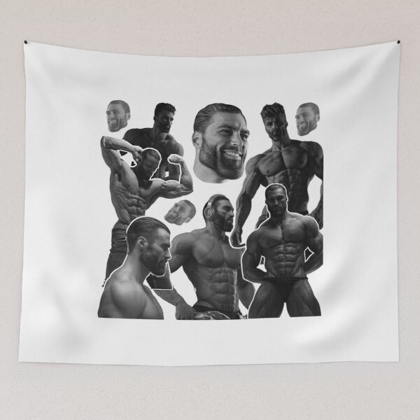 Item preview, Gigachad Collage   designed and sold by LucyOtama.