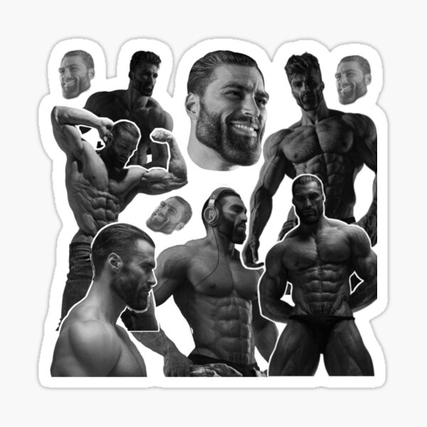 GigaChad STICKERS — PACK OF 5 — Giga Chad — LOT — 2x2.5 inches