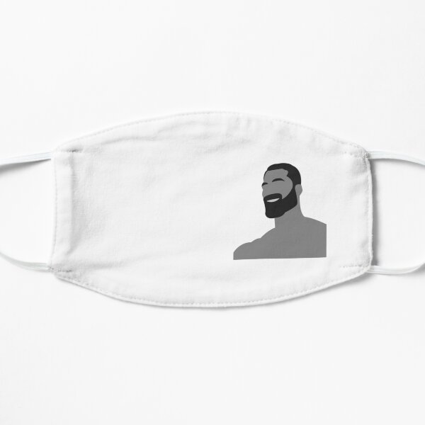 Chad Gigachad Mask Mask Cloth Reusable Print Filter Washable Chad Gigachad  Meme Soyjak Doomer Zoomer Boomer Macho Jaw Gray