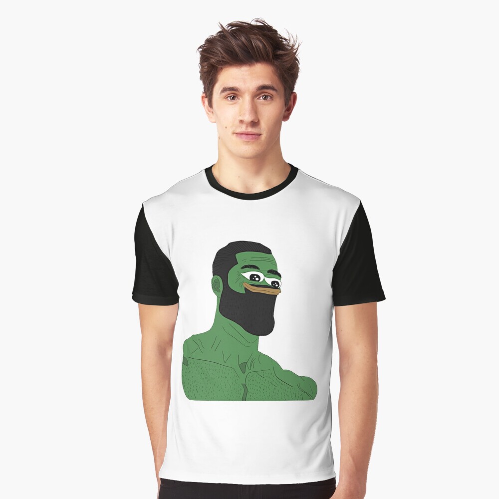 Camiseta Gigachad Meme Pepe Funny Man Boys Men Dank Friel
