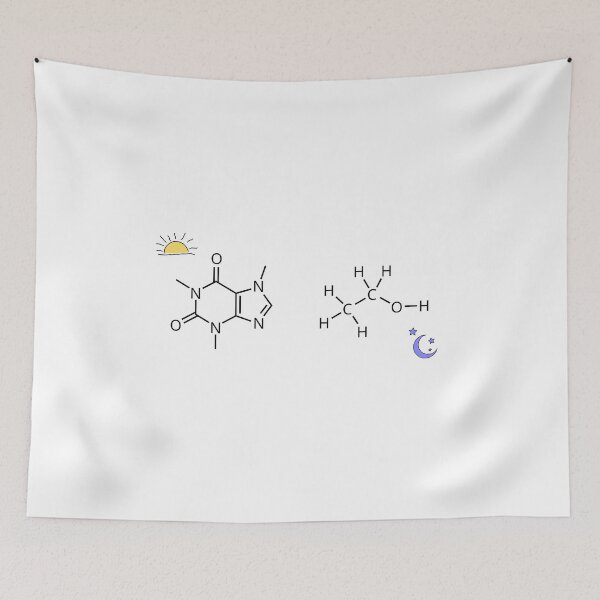 Item preview, Caffeine & Ethanol Chemistry (Light Background) designed and sold by pschlesi.