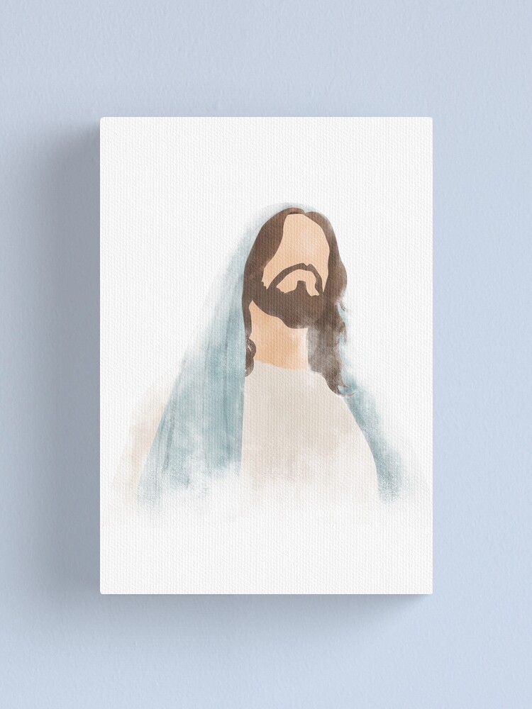 Watercolor Portrait of Jesus Christ, LDS Art, Jesus Painting Canvas Print  for Sale by andienhuynh
