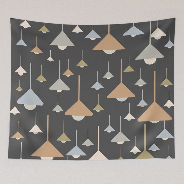Item preview, Hanging Lamps Pattern 1 Throw Pillow designed and sold by blueocan.