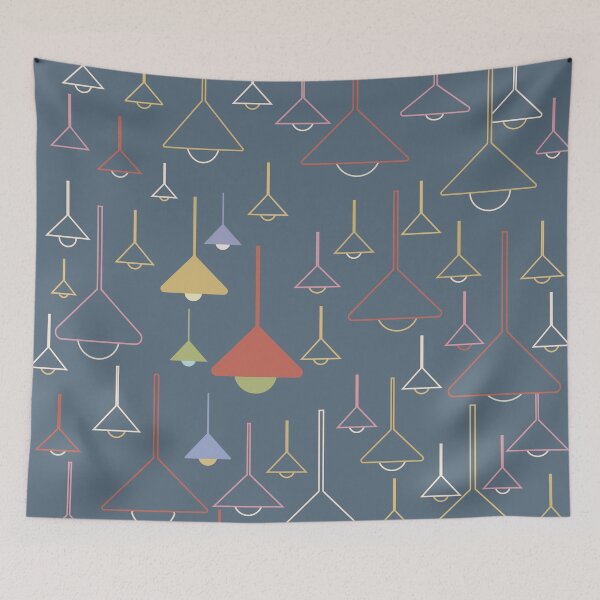 Item preview, Hanging Lamps  Throw Pillow pattern 2 designed and sold by blueocan.