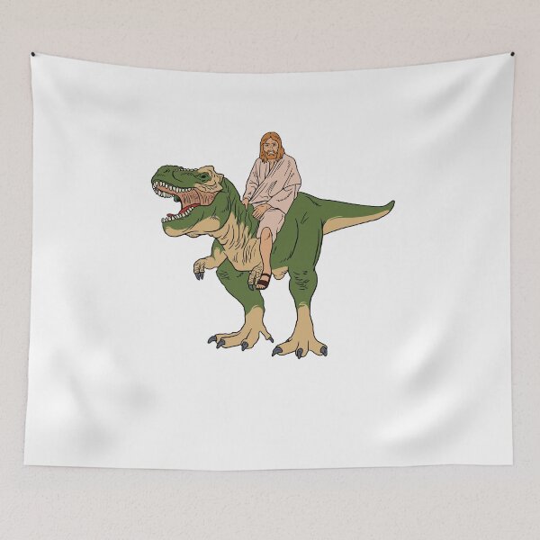 Item preview, Jesus On Dinosaur designed and sold by Yipptee Shirts.