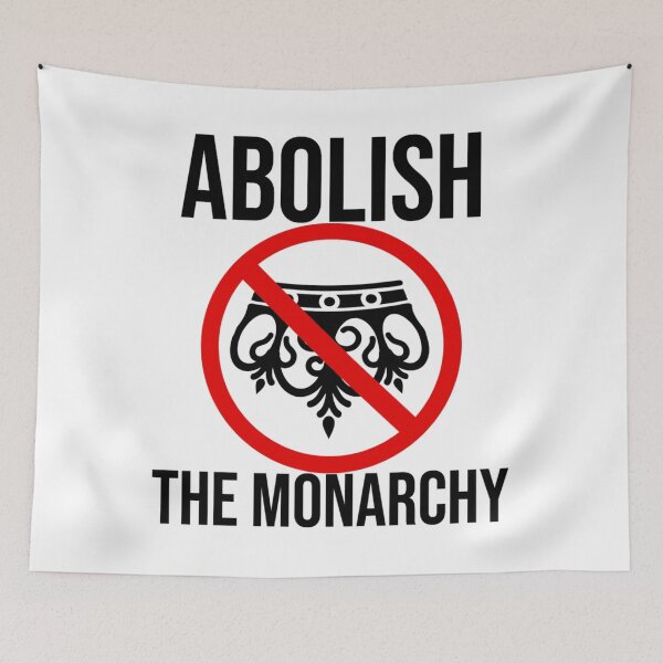 Item preview, anti monarchy - Abolish the monarchy - Too Cool For British Rule    designed and sold by ShellyBusheyy.