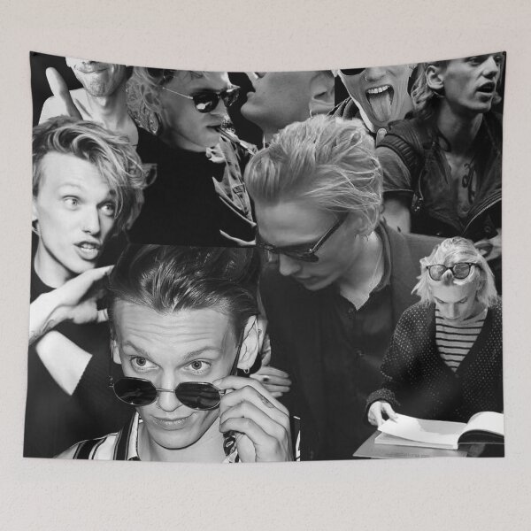 Item preview, Jamie Campbell Bower collage black and white designed and sold by lizzyrivue.