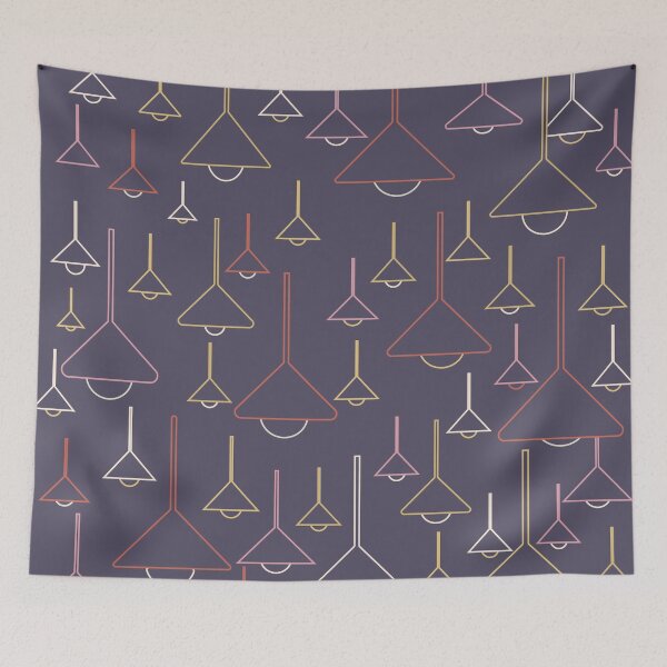 Item preview, Hanging Lamps  Throw Pillow pattern 3 designed and sold by blueocan.