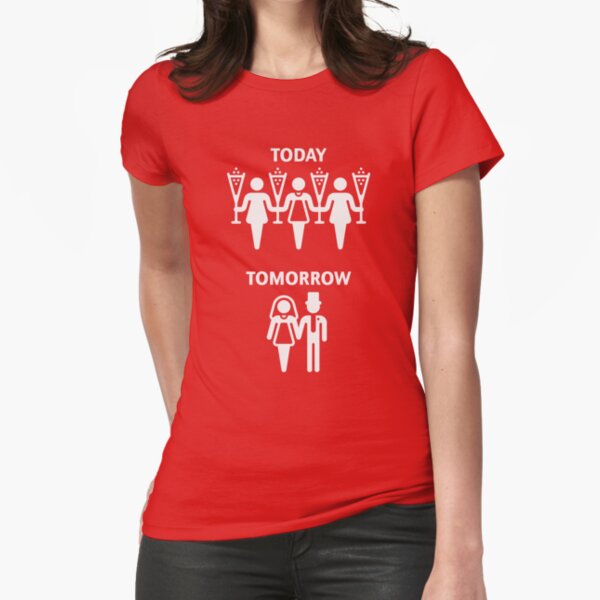 Aujourd'hui - Demain - (Hen Party / White) T-shirt moulant