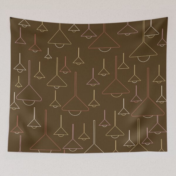 Item preview, Hanging Lamps  Throw Pillow pattern 4 designed and sold by blueocan.