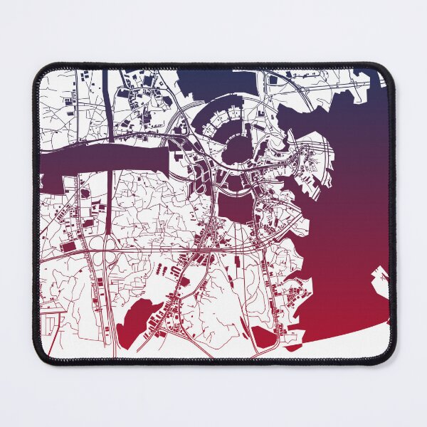 Item preview, Mecca muslims Islam mohamed prophet Map Art Blue Pink Saudi Arabia designed and sold by EpicMaps.