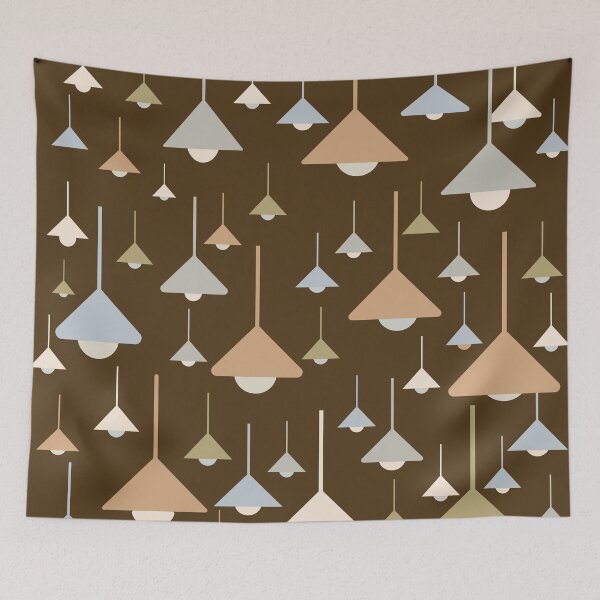 Item preview, Hanging Lamps  Throw Pillow pattern 5 designed and sold by blueocan.