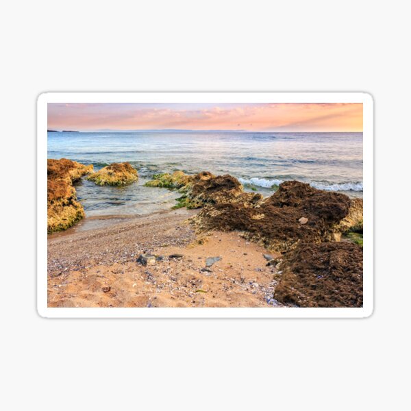 sea waves running on sandy beach Sticker