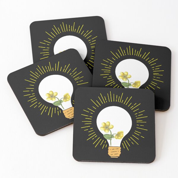 Item preview, Light bulb with amazing yellow flowers designed and sold by Soft Strength Studio.
