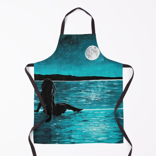 Item preview, Teal Ocean Silhouette Girl Relaxing designed and sold by SSR-art.
