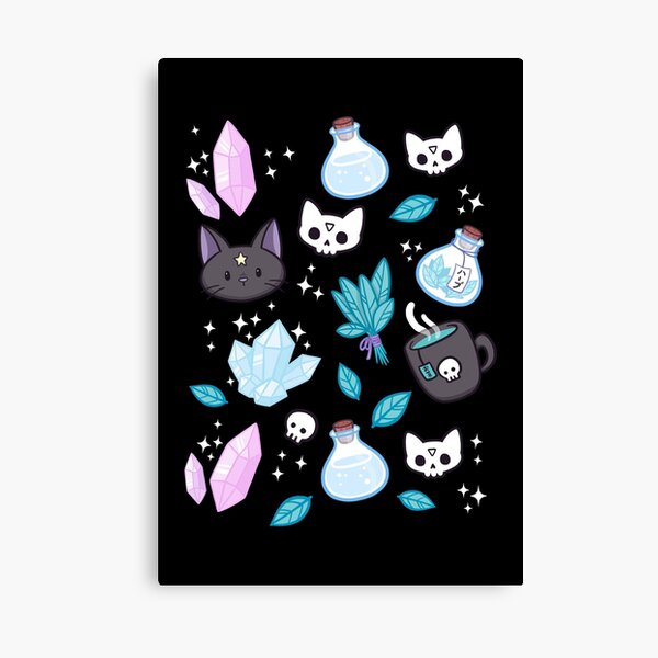 Herb Witch // Black Canvas Print