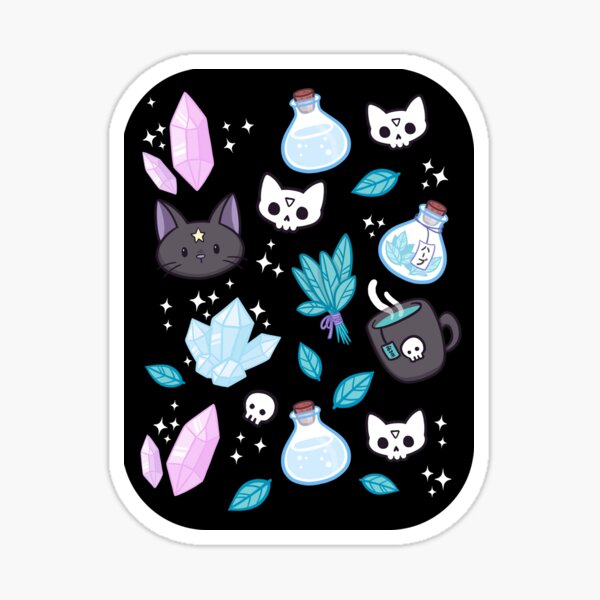 Herb Witch // Black Sticker