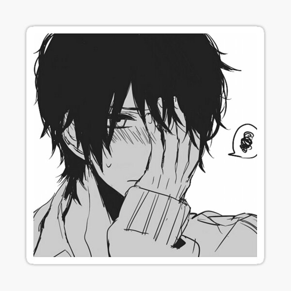 "Shy boy" Sticker by ecchibon | Redbubble