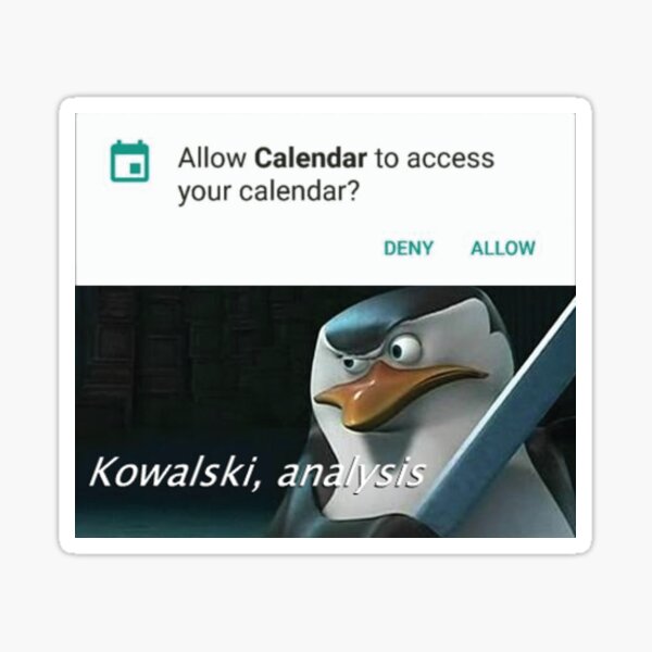 kowalski analysis meme, kowalski madagascar meme Sticker