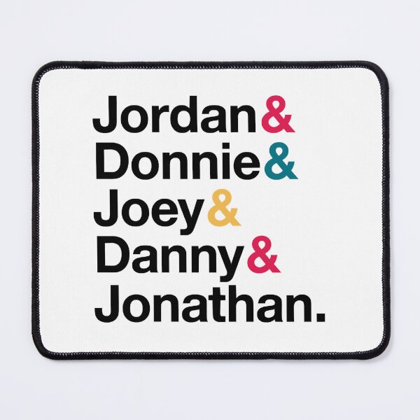 Item preview, NKOTB Names & Ampersand Style Fitted  designed and sold by Luketpetre12.