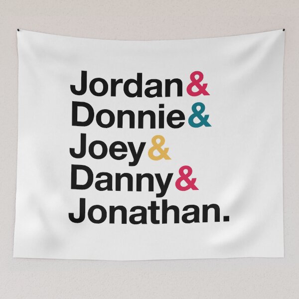 Item preview, NKOTB Names & Ampersand Style Fitted  designed and sold by Luketpetre12.
