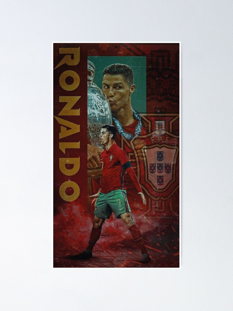 RUIYAN Football Superstar Cristiano Ronaldo Poster - Sports Decor,  Manchester Soccer Player Canvas Wall Art, Inspirational for Gym Office Home