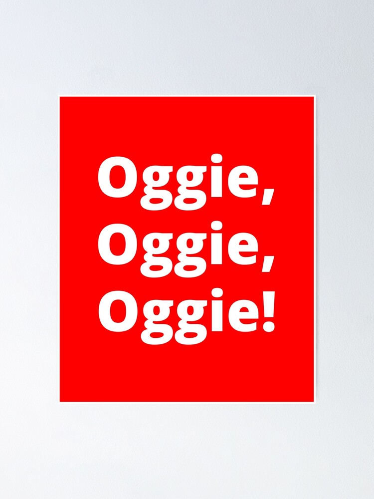 "Oggie, oggie, oggie, Welsh rugby saying." Poster for Sale by ...