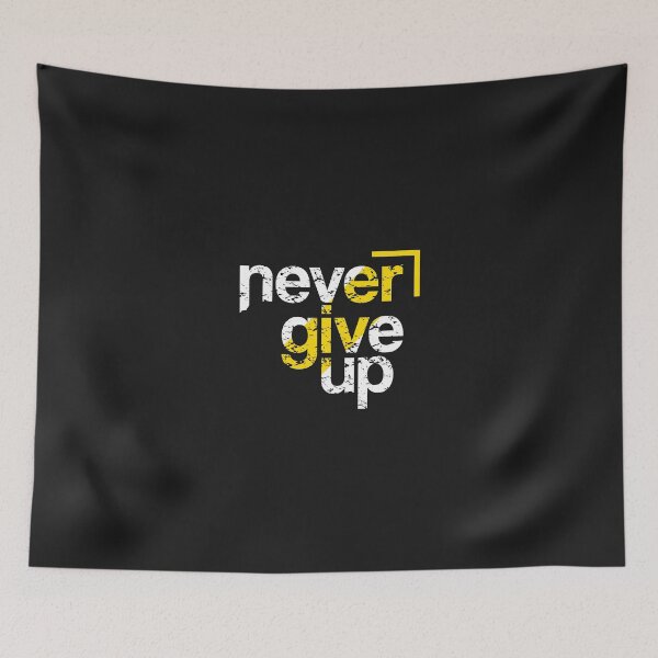 Item preview, Never give up Motivational Design designed and sold by Forevertrendy.