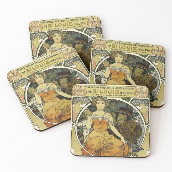 Artikelvorschau, ST. LOUIS Exposition Universelle & Internationale PARIS 1904 von Alphonse Mucha Vintage French Poster entworfen und verkauft von retroposters.