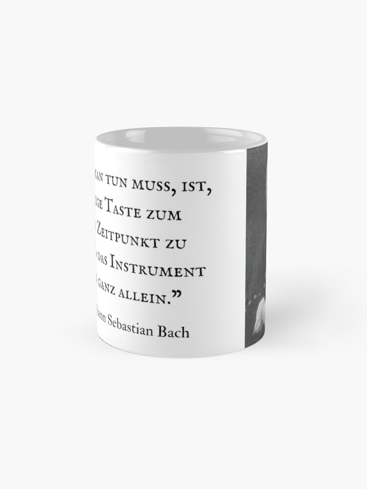 Thumbnail 4 of 6, Coffee Mug, Johann Sebastian Bach: All you have to do is press the right button at the right time and the instrument will play by itself. designed and sold by dechantsbirn.