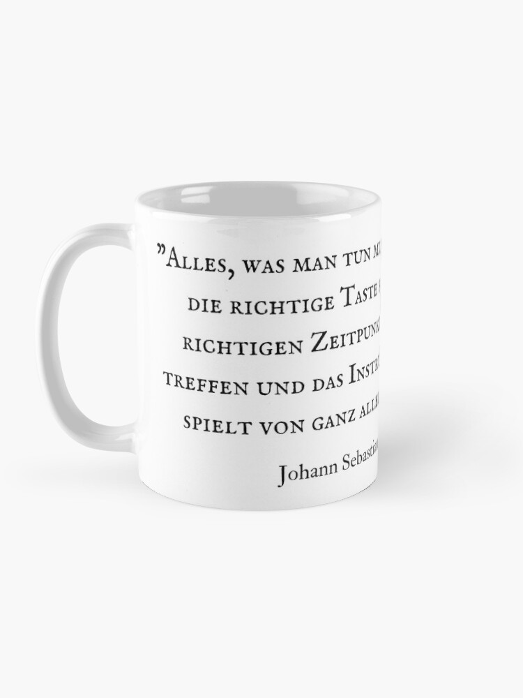 Thumbnail 3 of 6, Coffee Mug, Johann Sebastian Bach: All you have to do is press the right button at the right time and the instrument will play by itself. designed and sold by dechantsbirn.