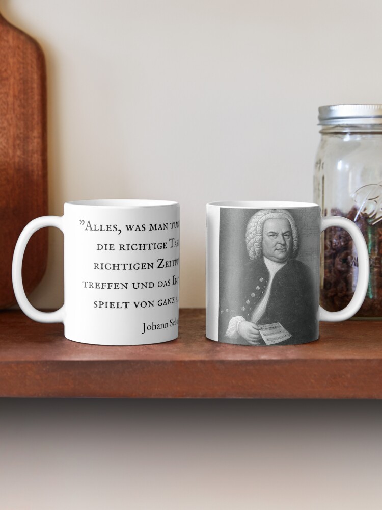 Thumbnail 2 of 6, Coffee Mug, Johann Sebastian Bach: All you have to do is press the right button at the right time and the instrument will play by itself. designed and sold by dechantsbirn.