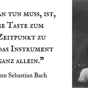 Artwork thumbnail, Johann Sebastian Bach: All you have to do is press the right button at the right time and the instrument will play by itself. by dechantsbirn