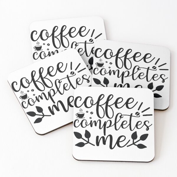 Item preview, Coffee Completes Me Love Valentine Summer Gift Art Design Happy Life Apparel Essential Motivation Inspiration Joy Mood  designed and sold by DesignByHeartUK.