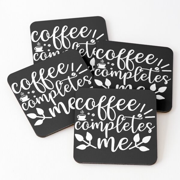 Item preview, Coffee Completes Me Love Valentine Summer Gift Art Design Happy Life Apparel Essential Motivation Inspiration Joy Mood  designed and sold by DesignByHeartUK.