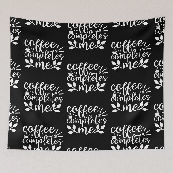 Item preview, Coffee Completes Me Love Valentine Summer Gift Art Design Happy Life Apparel Essential Motivation Inspiration Joy Mood  designed and sold by DesignByHeartUK.