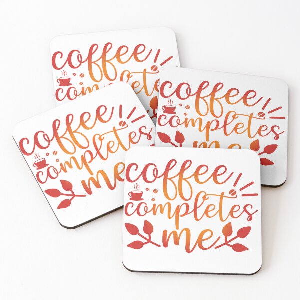 Item preview, Coffee Completes Me Love Valentine Summer Gift Art Design Happy Life Apparel Essential Motivation Inspiration Joy Mood  designed and sold by DesignByHeartUK.