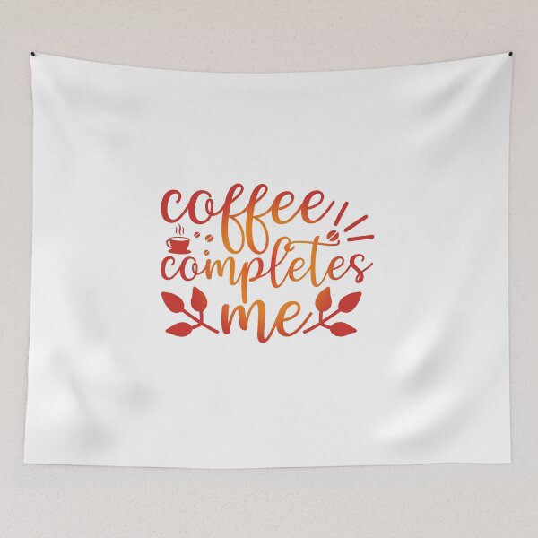 Item preview, Coffee Completes Me Love Valentine Summer Gift Art Design Happy Life Apparel Essential Motivation Inspiration Joy Mood  designed and sold by DesignByHeartUK.