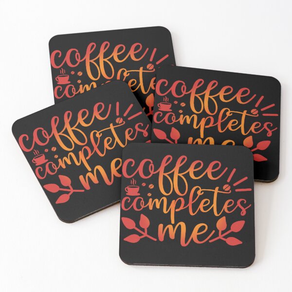 Item preview, Coffee Completes Me Love Valentine Summer Gift Art Design Happy Life Apparel Essential Motivation Inspiration Joy Mood  designed and sold by DesignByHeartUK.