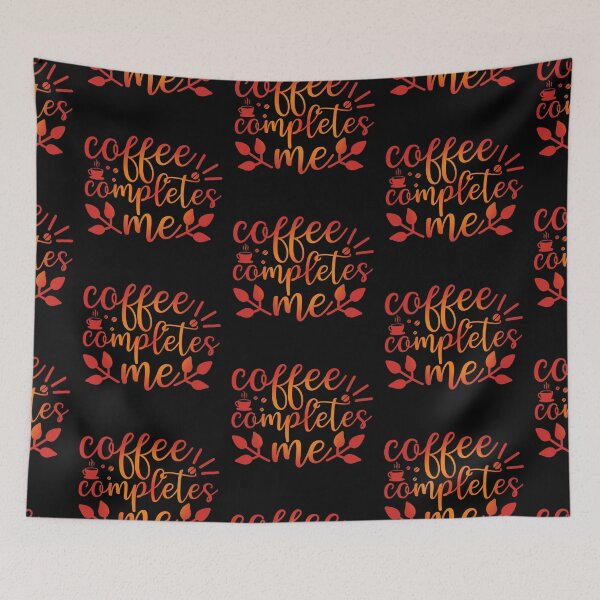 Item preview, Coffee Completes Me Love Valentine Summer Gift Art Design Happy Life Apparel Essential Motivation Inspiration Joy Mood  designed and sold by DesignByHeartUK.