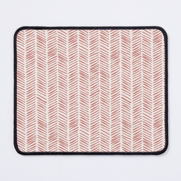 Item preview, Herringbone Handdrawn - Coral Clay on Alabaster White designed and sold by NolkDesign.