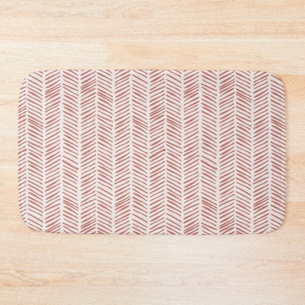 Item preview, Herringbone Handdrawn - Coral Clay on Alabaster White designed and sold by NolkDesign.