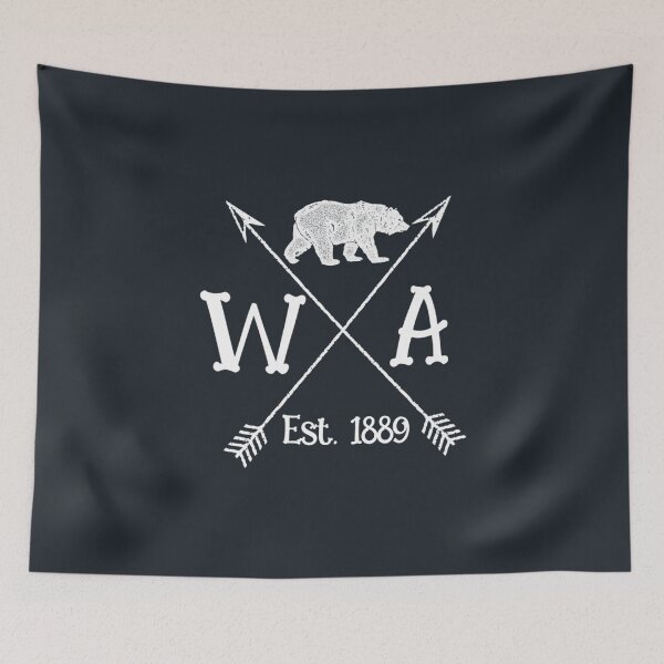 Item preview, Washington State Cross Arrow Bear designed and sold by helenratnerer.