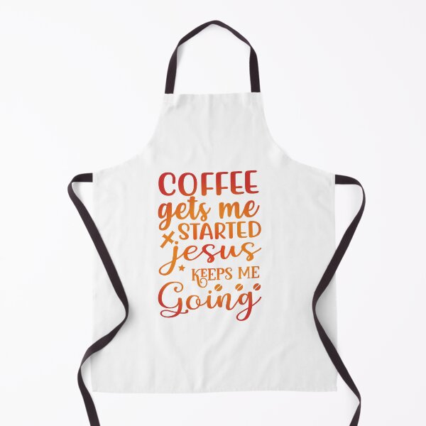 Item preview, Coffee Gets Me Started Jesus Keeps me Going Love Valentine Summer Gift Art Design Happy Life Apparel Essential Motivation Inspiration Joy Mood designed and sold by DesignByHeartUK.