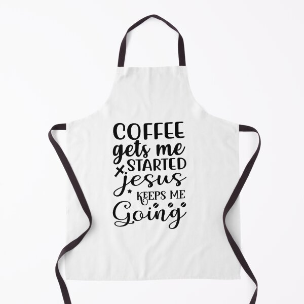 Item preview, Coffee Gets Me Started Jesus Keeps me Going Love Valentine Summer Gift Art Design Happy Life Apparel Essential Motivation Inspiration Joy Mood designed and sold by DesignByHeartUK.
