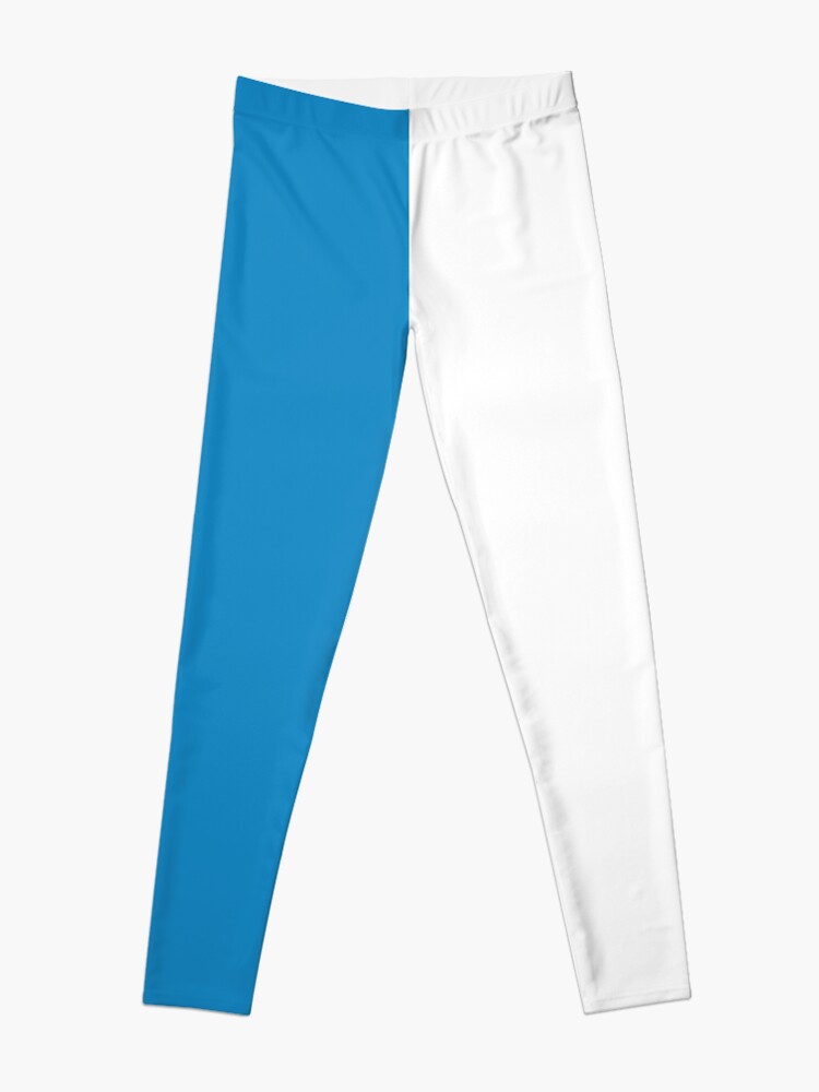 Half White Half Ocean Blue Vertical Stripe Leggings for Sale by  SimplyStripes